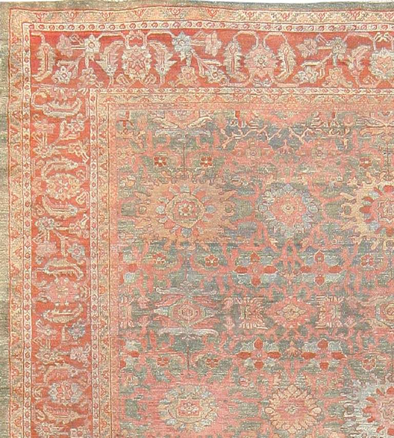 Hand-Knotted Antique Persian Sultanabad Rug