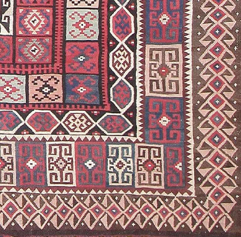 Wool Large Vintage Persian Kilim Carpet