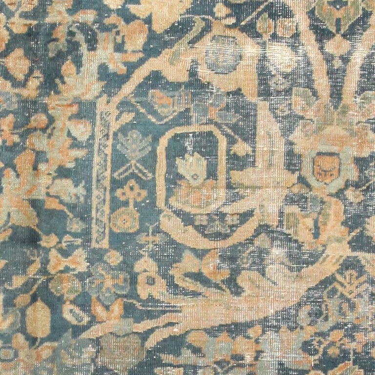 Antique “Shabby Chic” Persian Sultanabad Rug In Excellent Condition In New York, NY