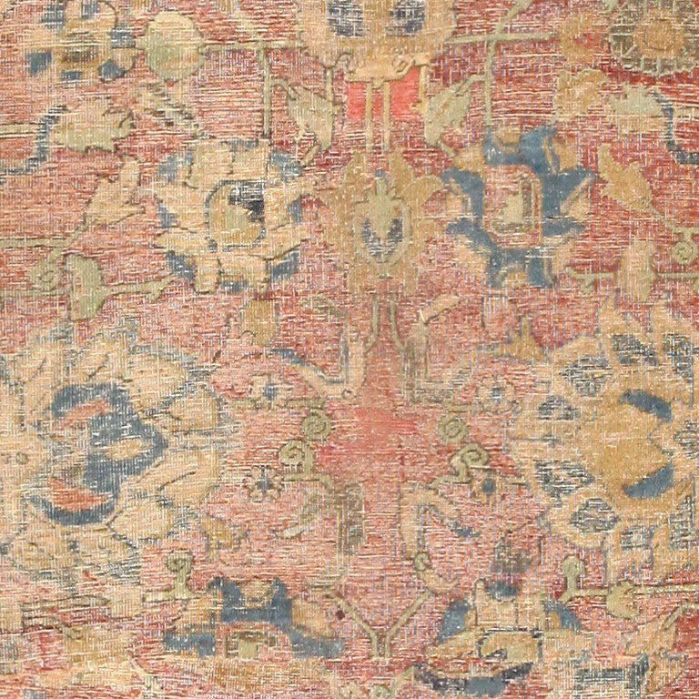 Wool Early 17th Century Persian Isfahan Carpet