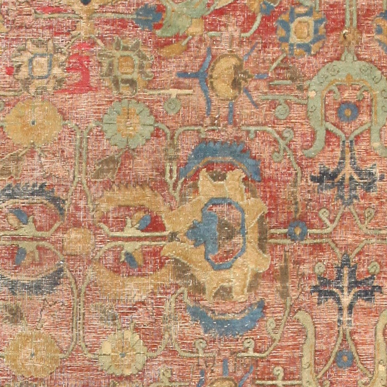 Early 17th Century Persian Isfahan Carpet In Good Condition In New York, NY