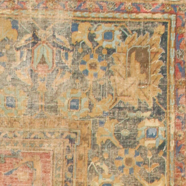 Islamic Early 17th Century Persian Isfahan Carpet