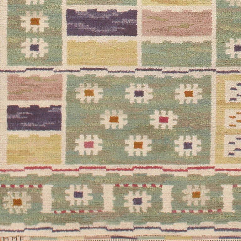 Swedish Vintage Scandinavian Pile Carpet by Marta Maas-Fjetterström