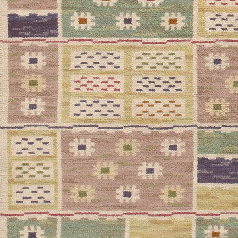 Mid-Century Modern Vintage Scandinavian Pile Carpet by Marta Maas-Fjetterström