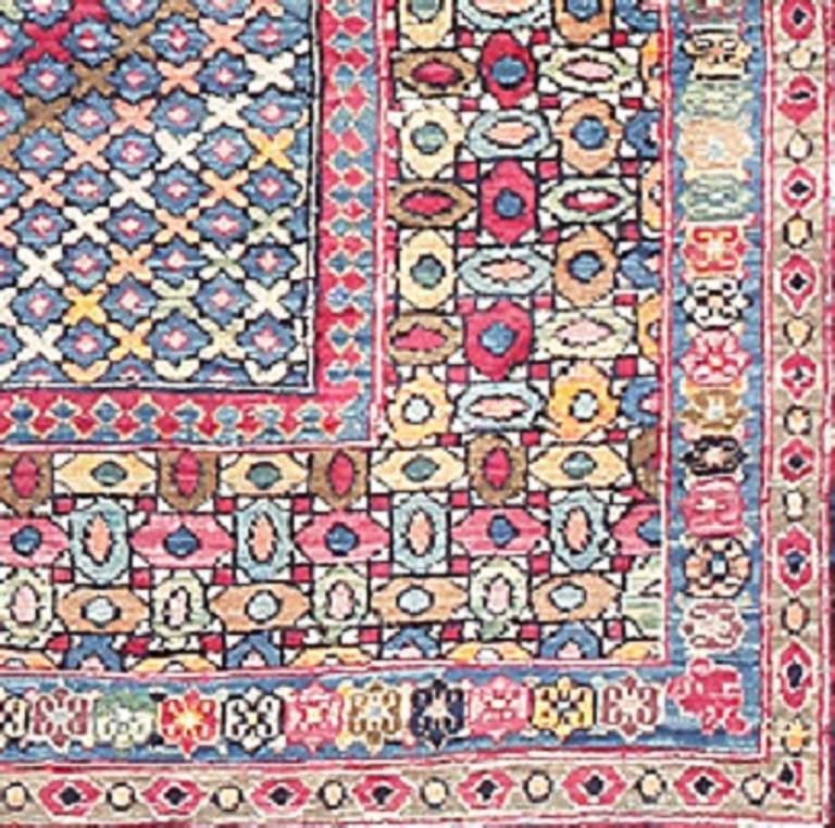 Breathtaking Antique Persian Kerman Rug In Excellent Condition In New York, NY
