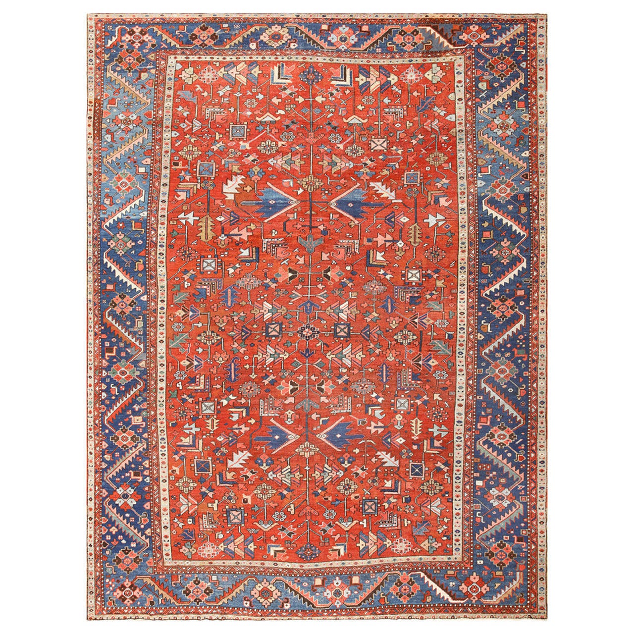 Antique Persian Heriz Serapi Rug For Sale at 1stdibs