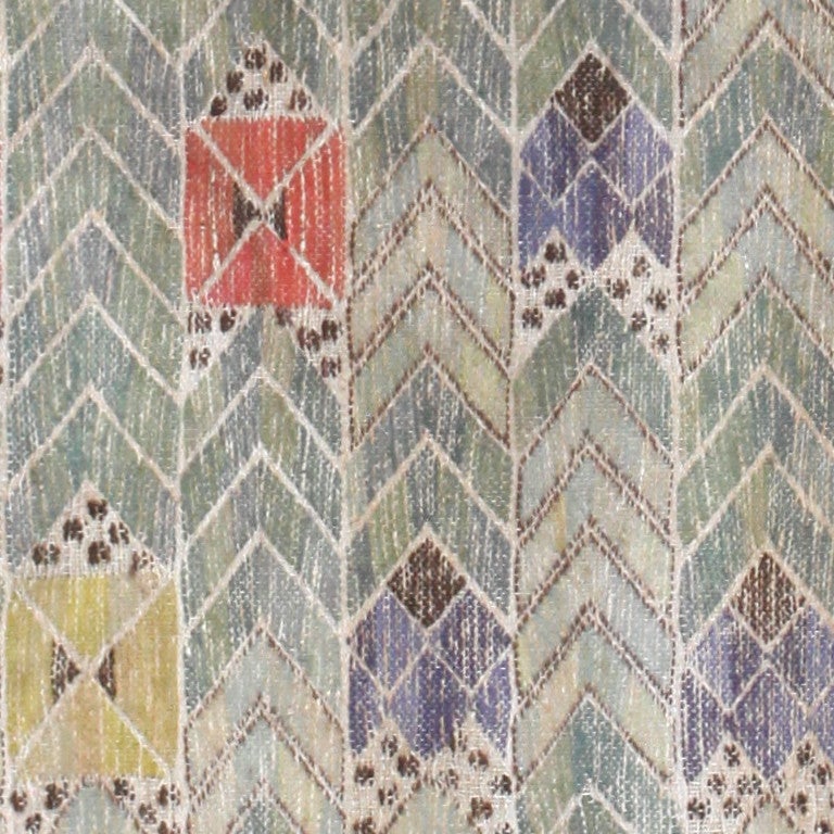 Wool Vintage Marta Maas-Fjetterström Swedish Tapestry