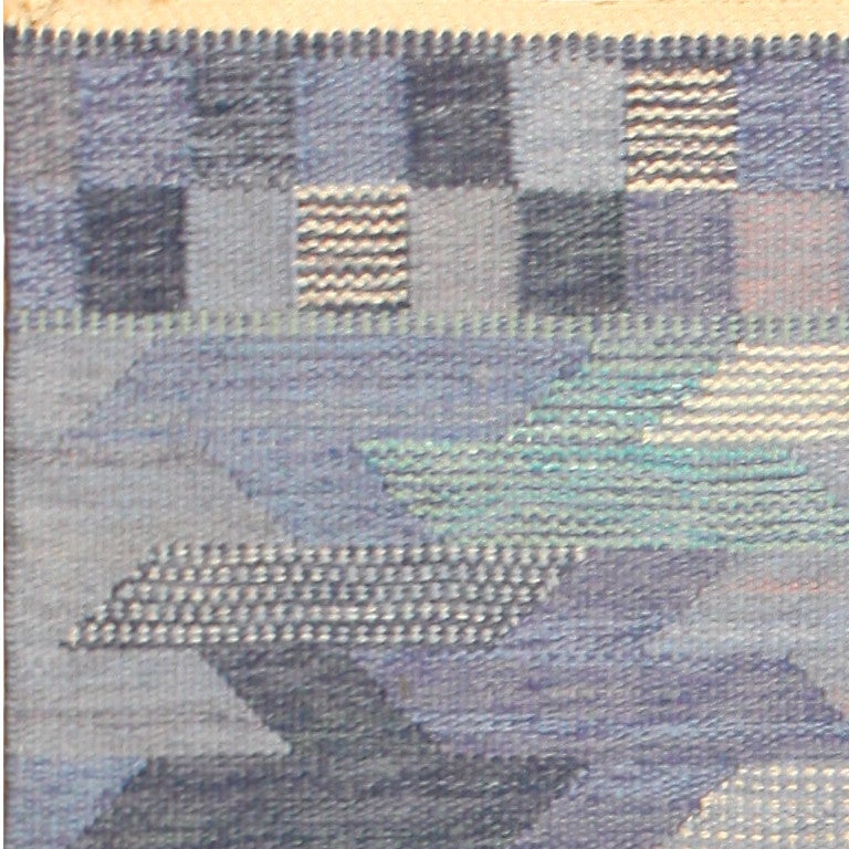 Vintage Swedish Kilim by Barbro Nilsson for Marta Maas-Fjetterström In Excellent Condition In New York, NY