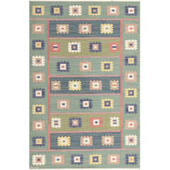 Vintage Swedish Kilim by Marta Maas-Fjetterström