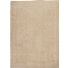 Antique Turkish Oushak Carpet 11