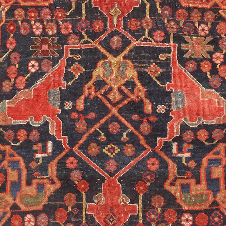 Hand-Woven Antique Persian Bidjar Rug