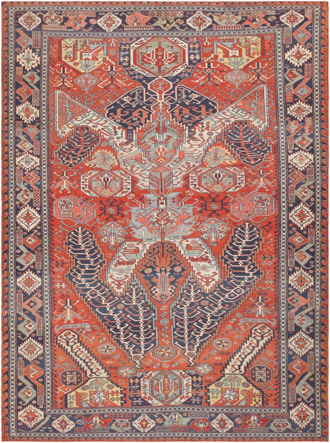 Antique Caucasian Soumak Carpet