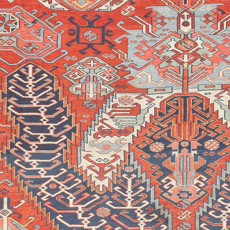 Sumak Antique Caucasian Soumak Carpet