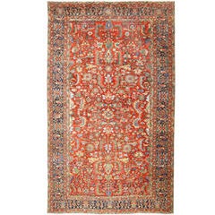 Oversized Antique Persian Heriz Rug