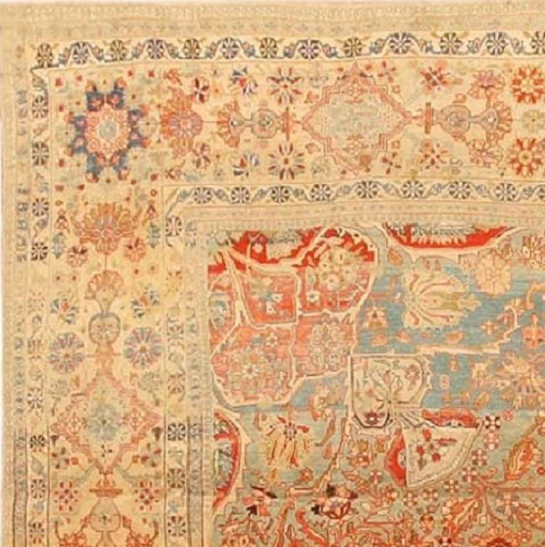 Antique Kashan Persian Rug