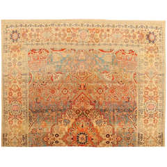 Antique Kashan Persian Rug