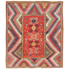 Antique Caucasian Bordjalou Kazak Rug