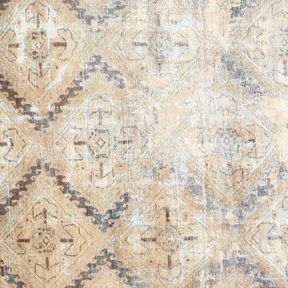 Shabby Chic Antique Persian Malayer Carpet In Distressed Condition In New York, NY