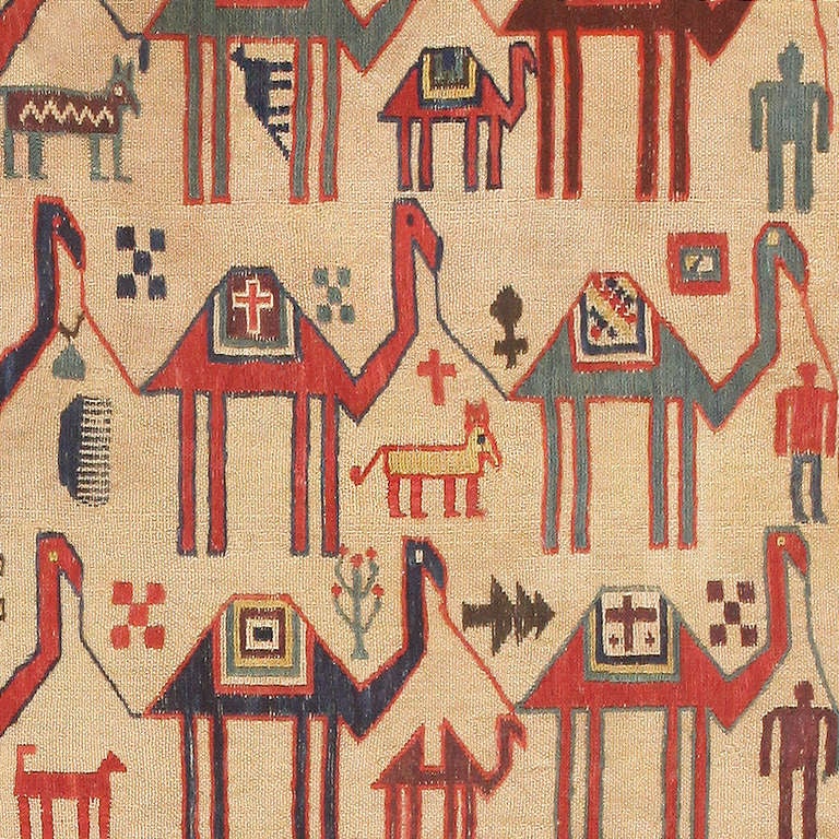 Antique Rusian Soumak Rug