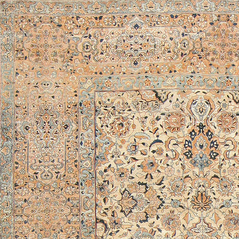Antique Persian Kerman rug, Persia, circa 1920 - Here is an impressive antique Oriental rug - an antique Kerman piece that was woven by the great rug-makers of Persia during the second decade of the 20th century. Positively resplendent with