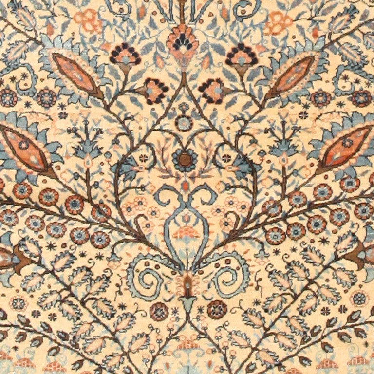 20th Century Beautifully Intricate Antique Persian Tabriz Tree of Life Carpet