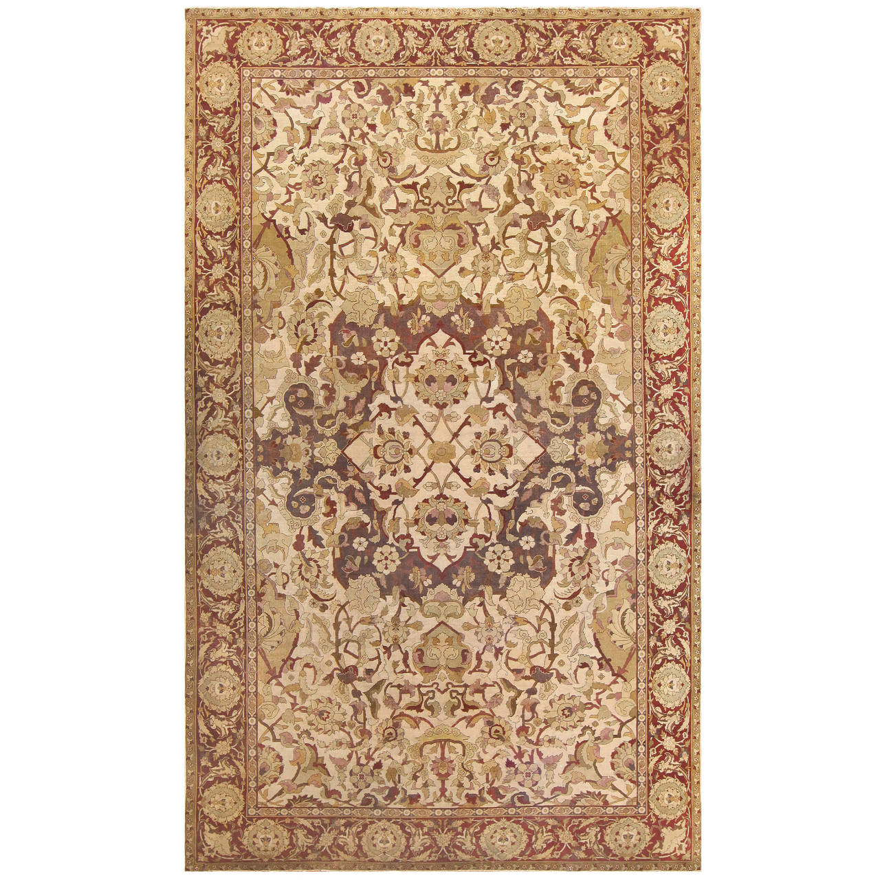 Antique Indian Amritsar Carpet For Sale at 1stdibs