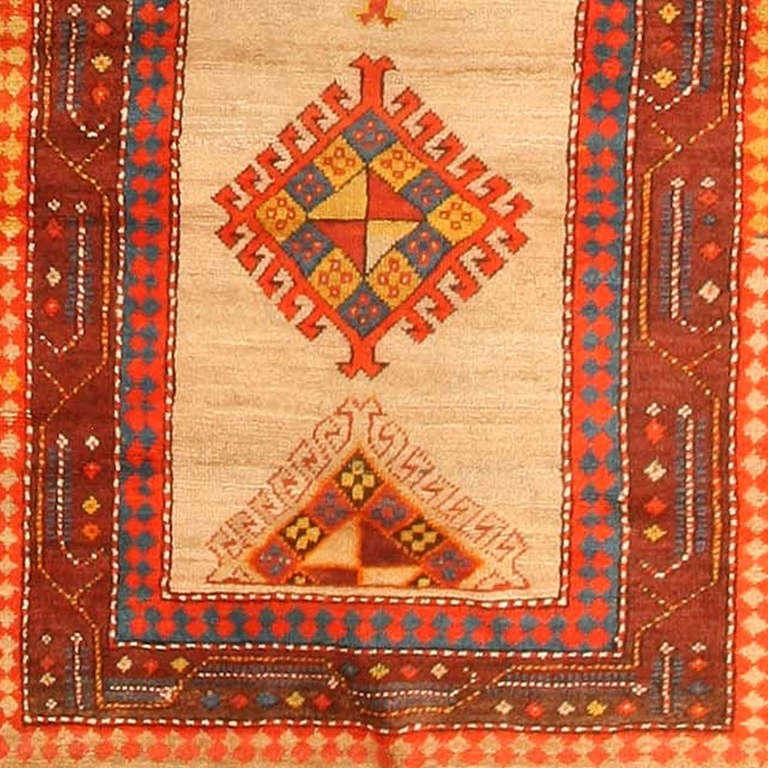 Antique Kazak Caucasian Rug 1
