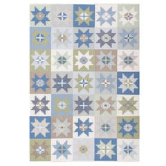 Blue Vintage Swedish Kilim