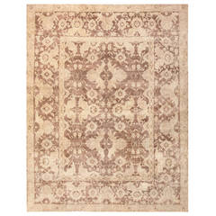 Antique Room Sized Indian Agra Rug 7