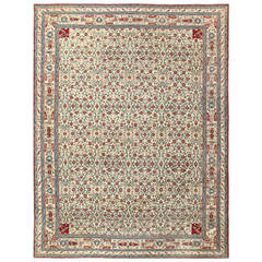Room Sized Antique Indian Agra Rug 50180 8