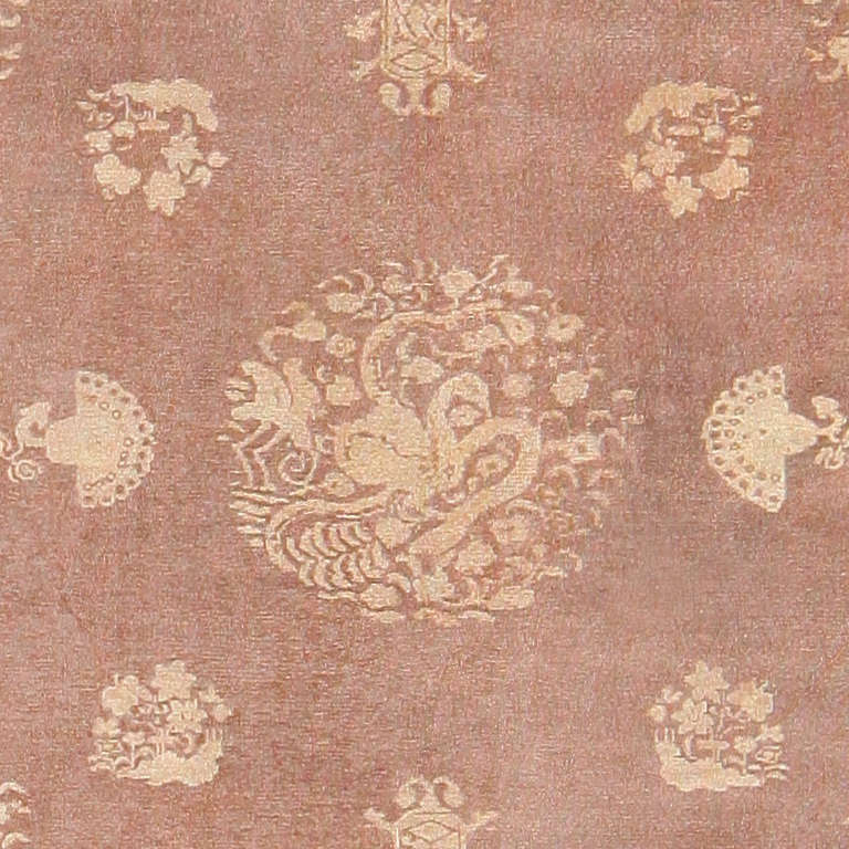 Large Antique Khotan Rug from East Turkestan