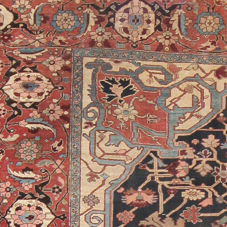Antique Heriz Serapi Rug, Provenance, Dustin Hoffman In Excellent Condition In New York, NY