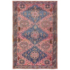 Beautiful Jewel Toned Antique Caucasian Soumak Rug