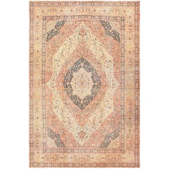 Antique Oversized Tabriz Persian Carpet by Haji Jalili 7