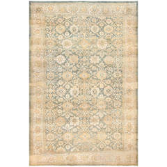 Light Blue Background Antique Persian Sultanabad Rug