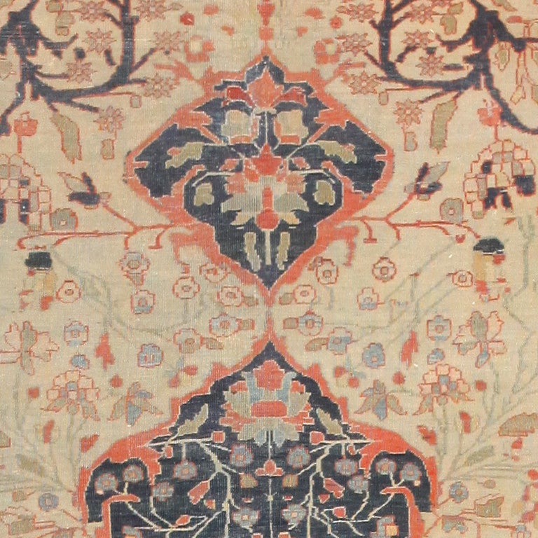 20th Century Beautifully Intricate Antique Persian Motasham Kashan Carpet