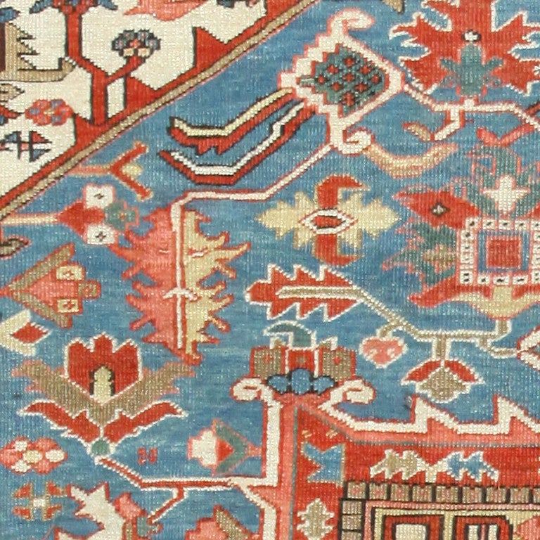 Heriz Serapi Antique Heriz Persian Room Sized Rug