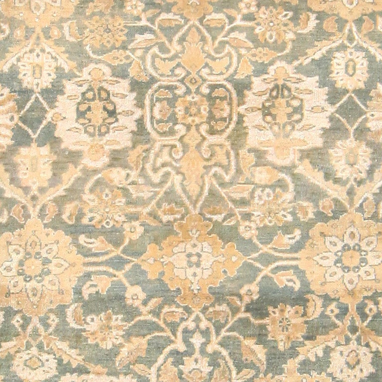 Light Blue Background Antique Persian Sultanabad Rug 1