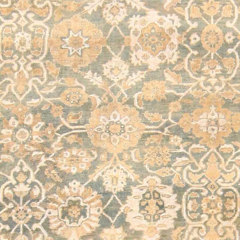 20th Century Light Blue Background Antique Persian Sultanabad Rug