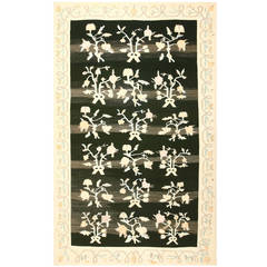 Gorgeous Black Antique Besserabian Carpet
