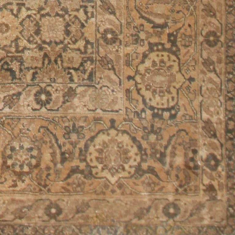 Antique Persian Tabriz Rug In Excellent Condition In New York, NY