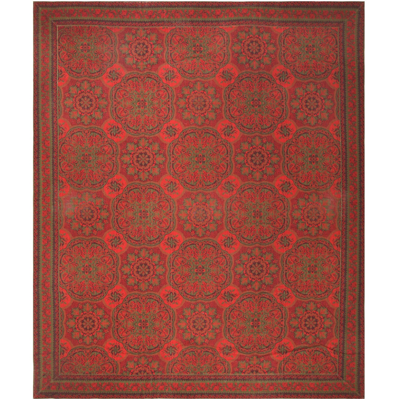 Antique Arts and Crafts Donegal Irish Rug For Sale at 1stdibs