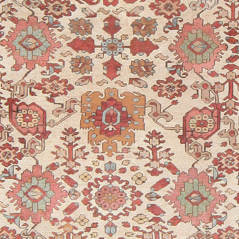 Persian Antique Oversized Ivory Bakshaish Rug