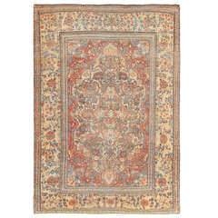Antique Mohtasham Kashan Persian Carpet