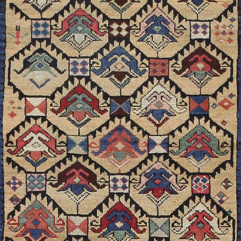 Antique Kuba Rug, Caucasus, 19th Century - Kuba rugs also known as Quba, is a historic Khanate or administrative district populated by the Lezghi people and Azeri Turks. Located in present-day Azerbaijan, the city of Kuba produced some of the most