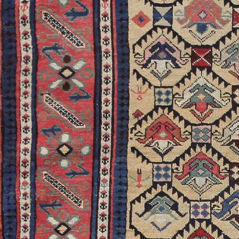 Tribal Antique Caucasian Kuba Runner with Provenance, Dustin Hoffman's NYC Apartment