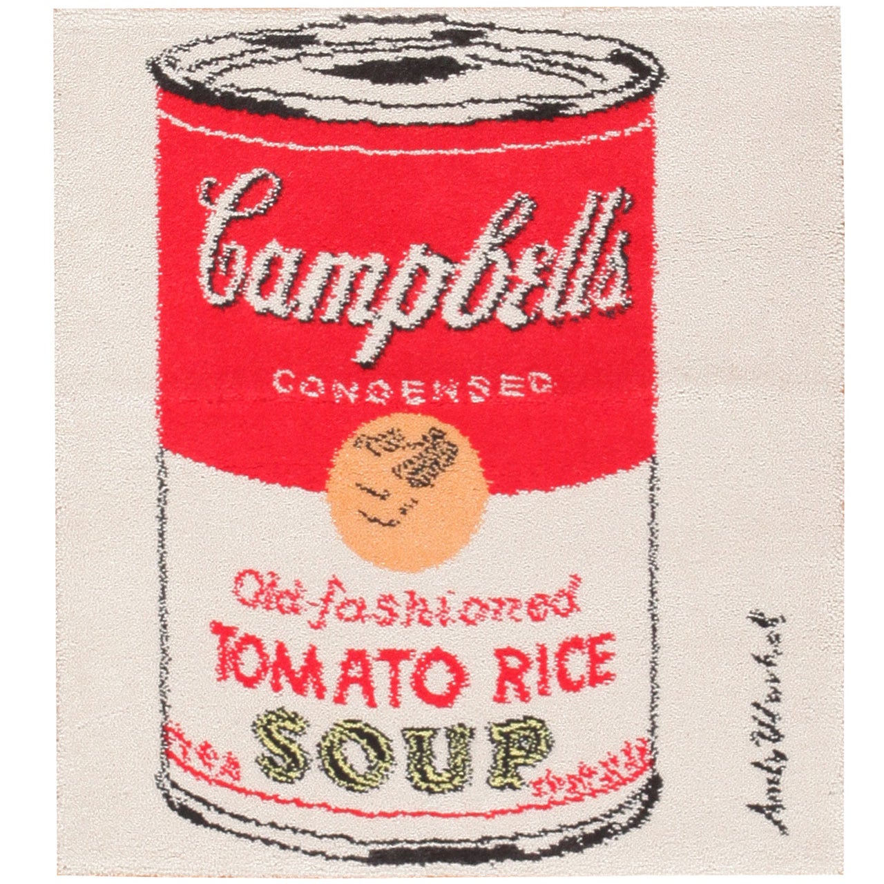 Vintage Andy Warhol Campbell Soup Rug