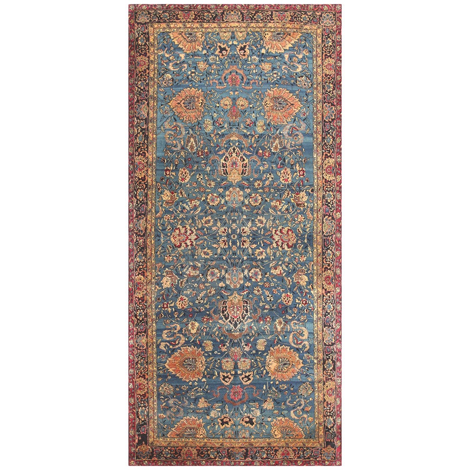 Large Size Vintage Oriental Indian Agra Rug For Sale at 1stdibs