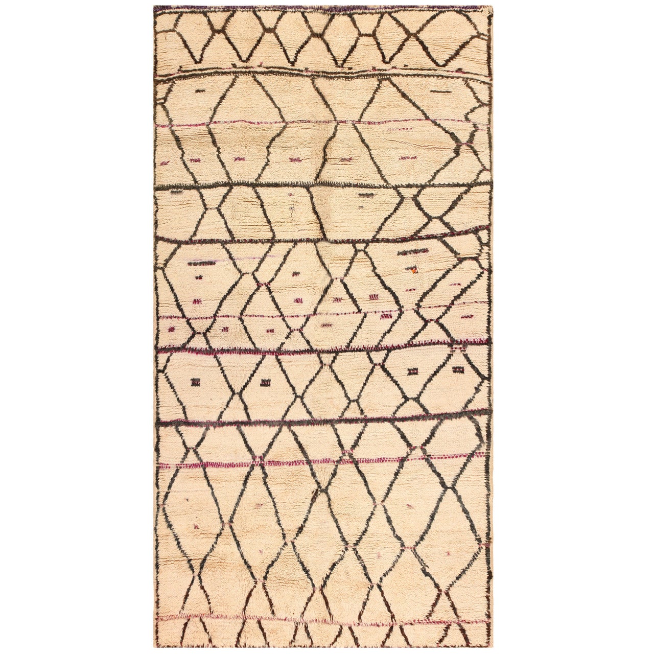 Vintage Moroccan Beni Ourain Rug