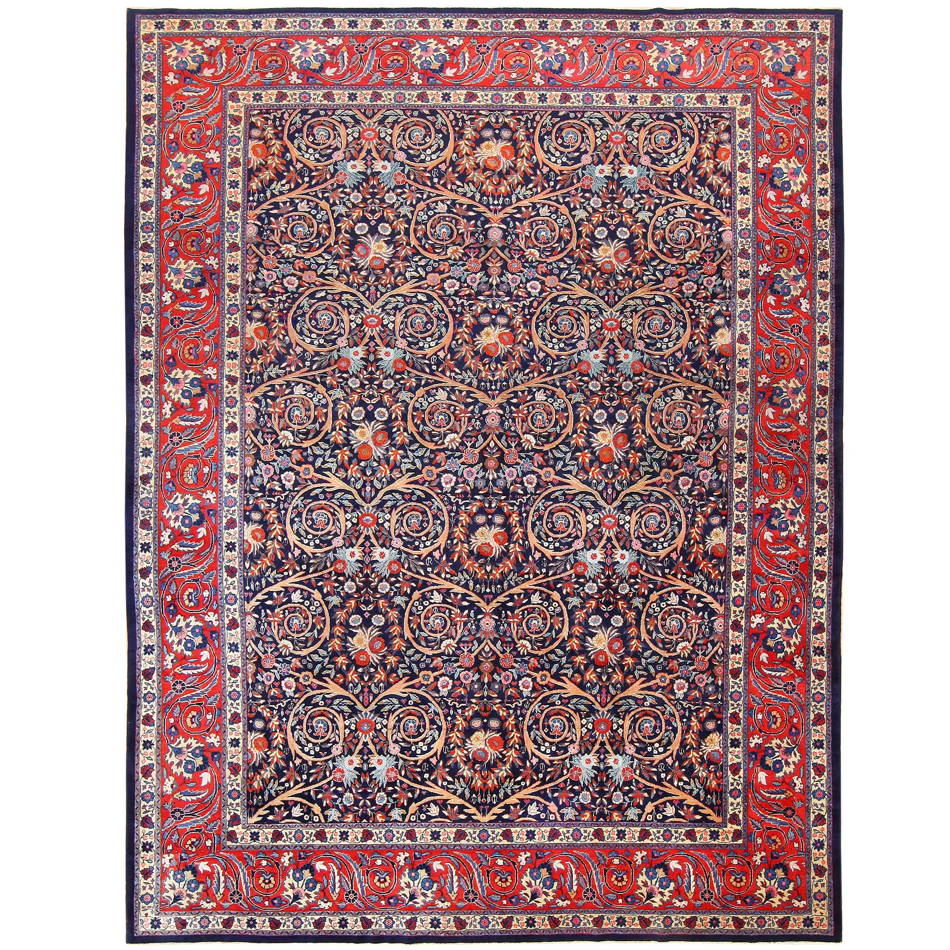 Beautiful Antique Persian Tabriz Carpet. Size: 11 ft x 14 ft 3 in